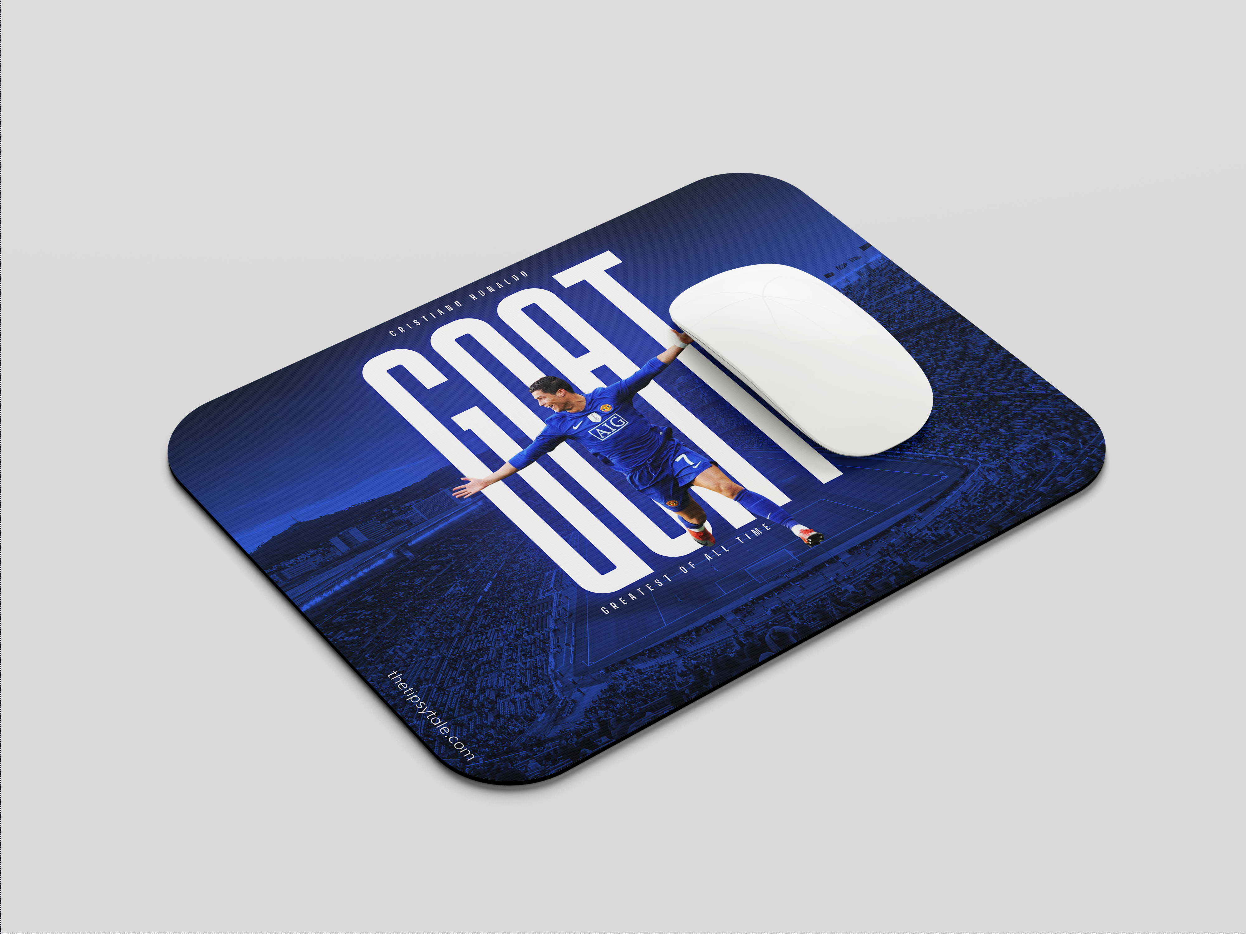 "The GOAT: Ronaldo" Mousepad Enhance Your Workspace with Style