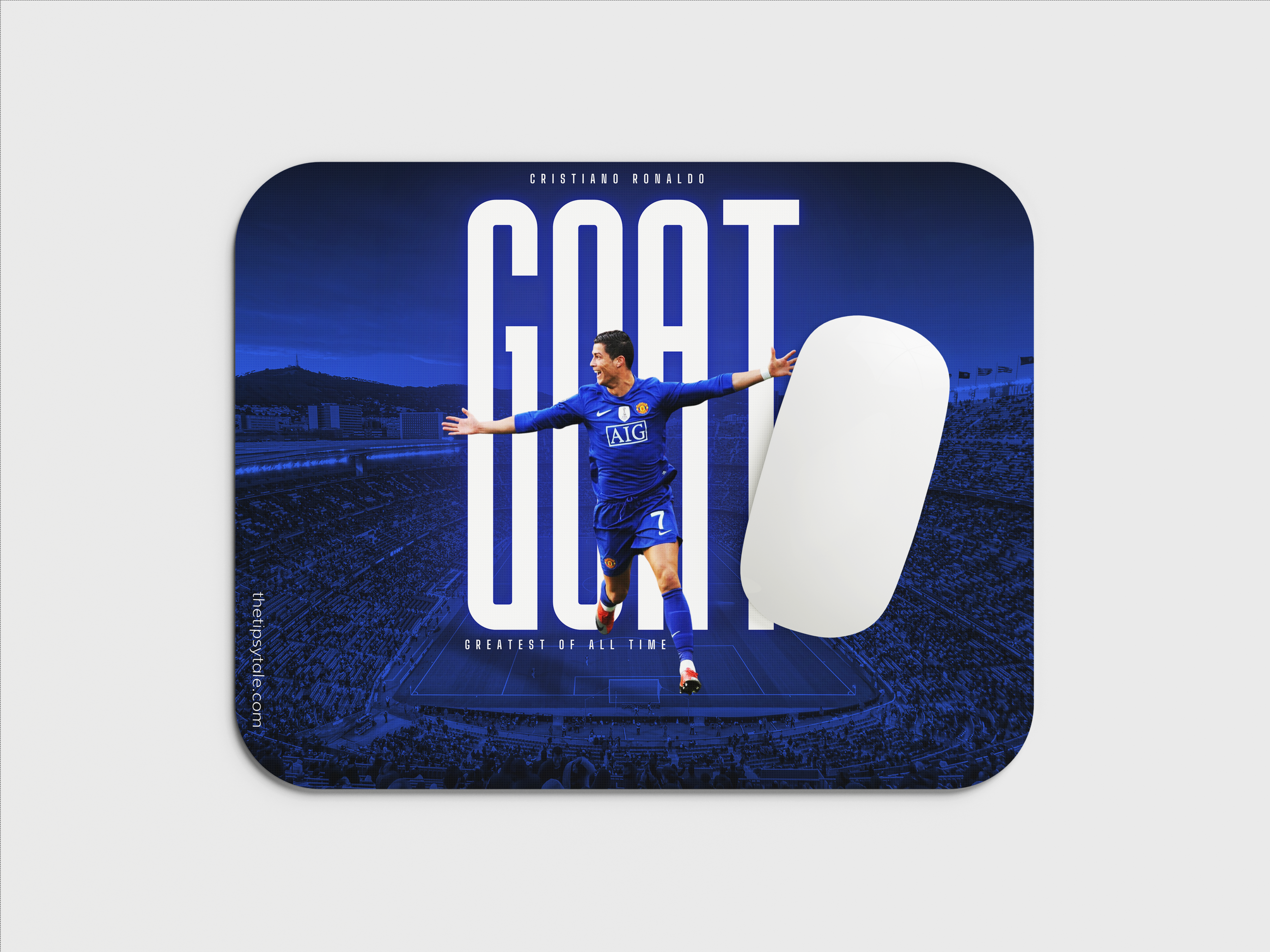 "The GOAT: Ronaldo" Mousepad Enhance Your Workspace with Style