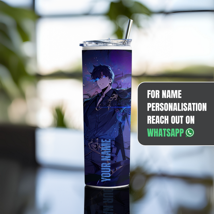 "SOLO LEVELING" Tumbler with Metal Straw