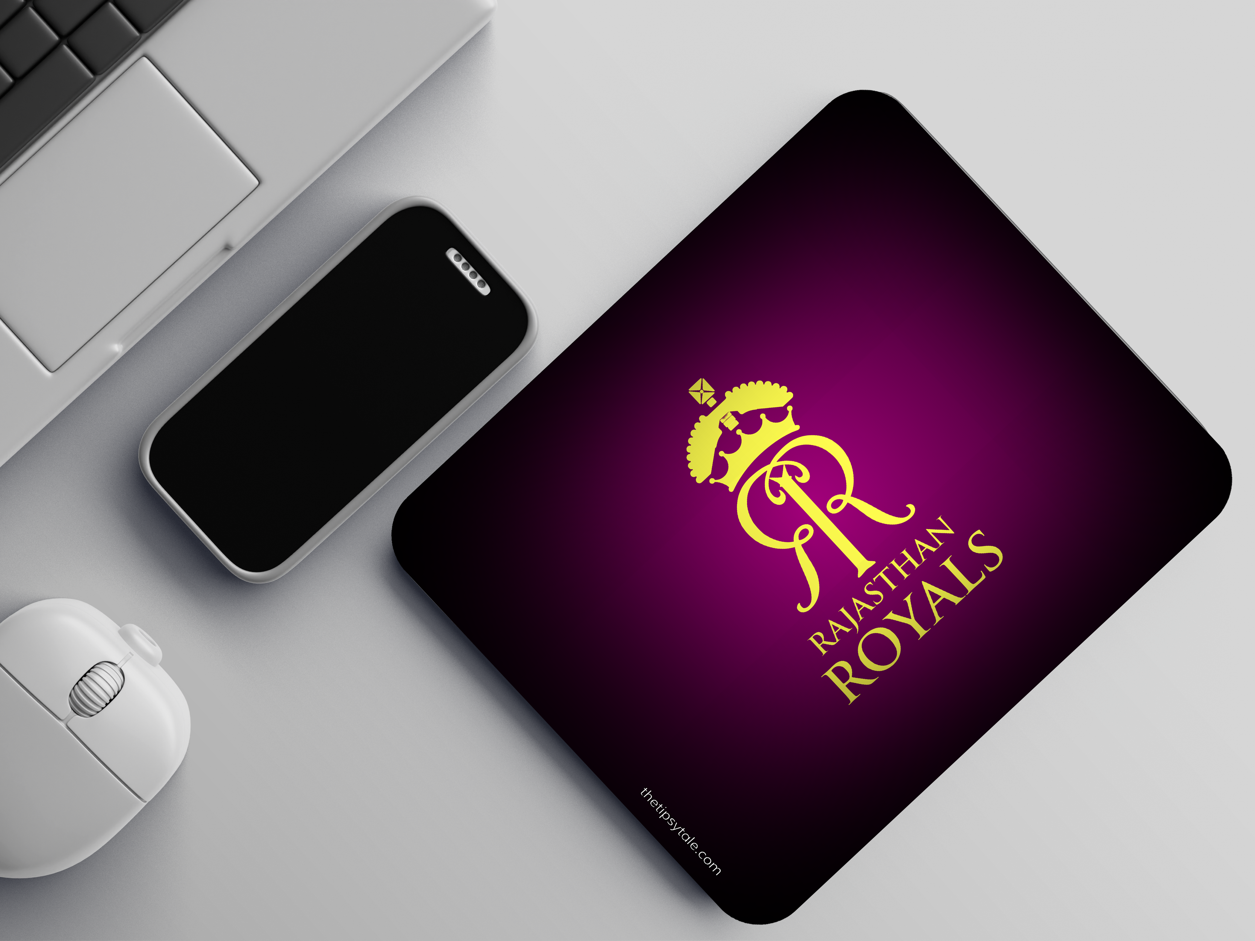 "RAJASTHAN ROYALS:AALA BOL" Mousepad Enhance Your Workspace with Style