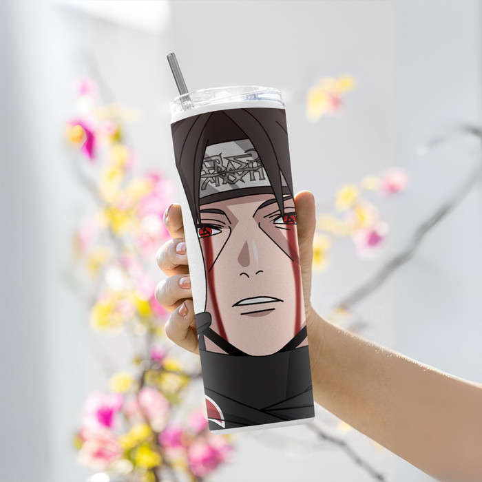 "ITACHI UCHIHA MASK REVEAL" Tumbler with Metal Straw