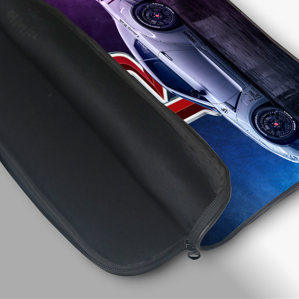 "NISSAN GT-R NEON DIGITAL ART" Laptop Sleeves:Bold Modern Design for Every Size