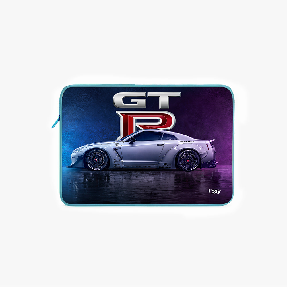 "NISSAN GT-R NEON DIGITAL ART" Laptop Sleeves:Bold Modern Design for Every Size