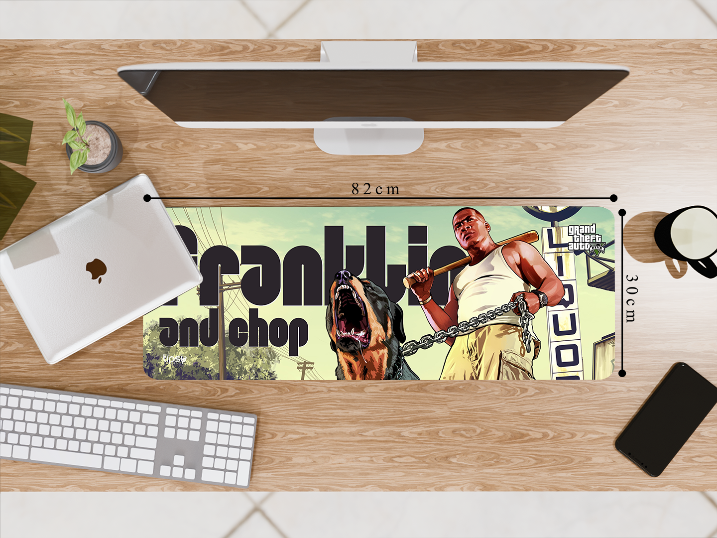 "FRANKLIN AND CHOP-GTA-GAME" Gaming Mousepad- Elevate Your Gaming Experience