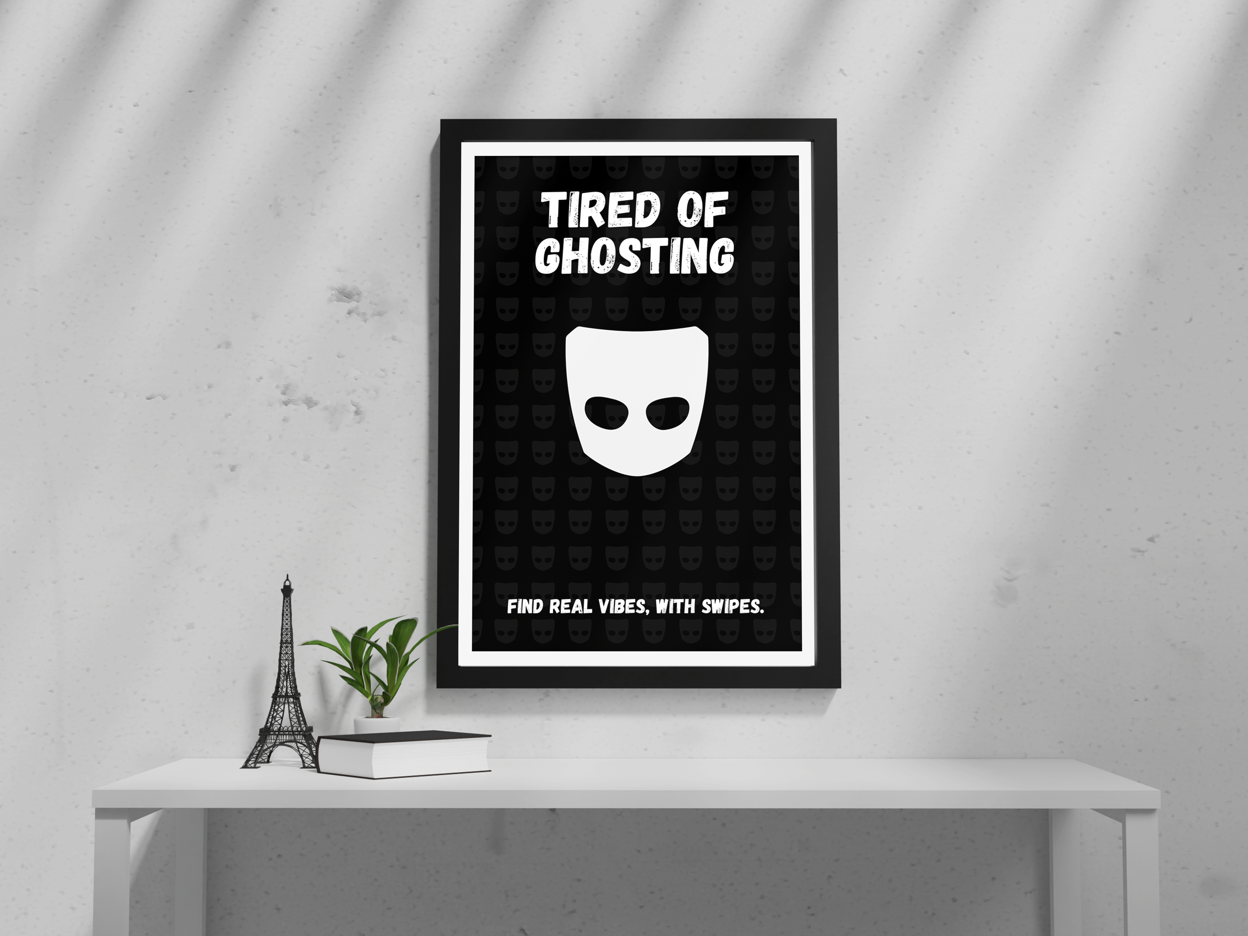 GRINDR SWIPE, MATCH & CHAT – Vibrant Poster for LGBTQ+ Dating