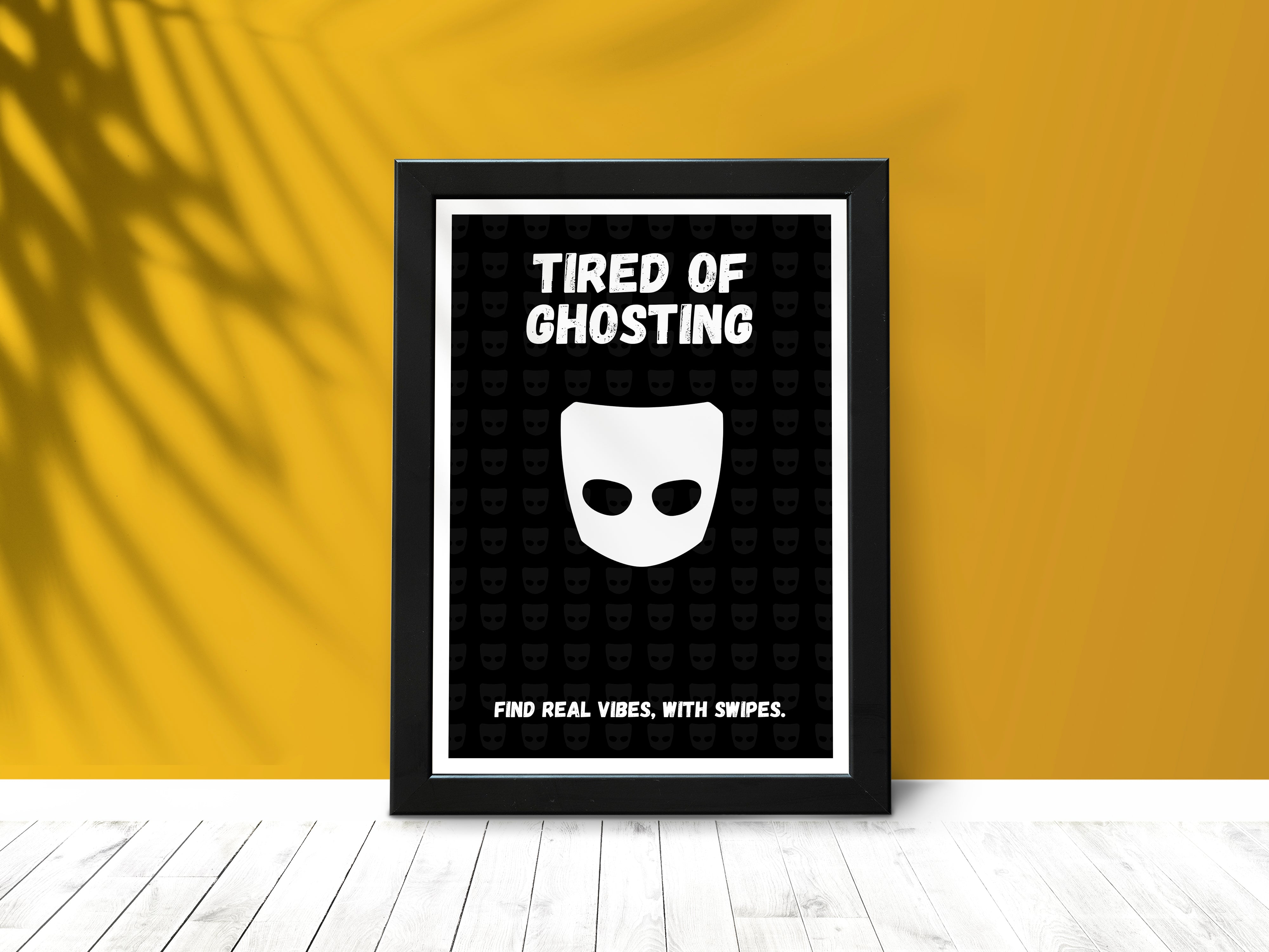 GRINDR SWIPE, MATCH & CHAT – Vibrant Poster for LGBTQ+ Dating