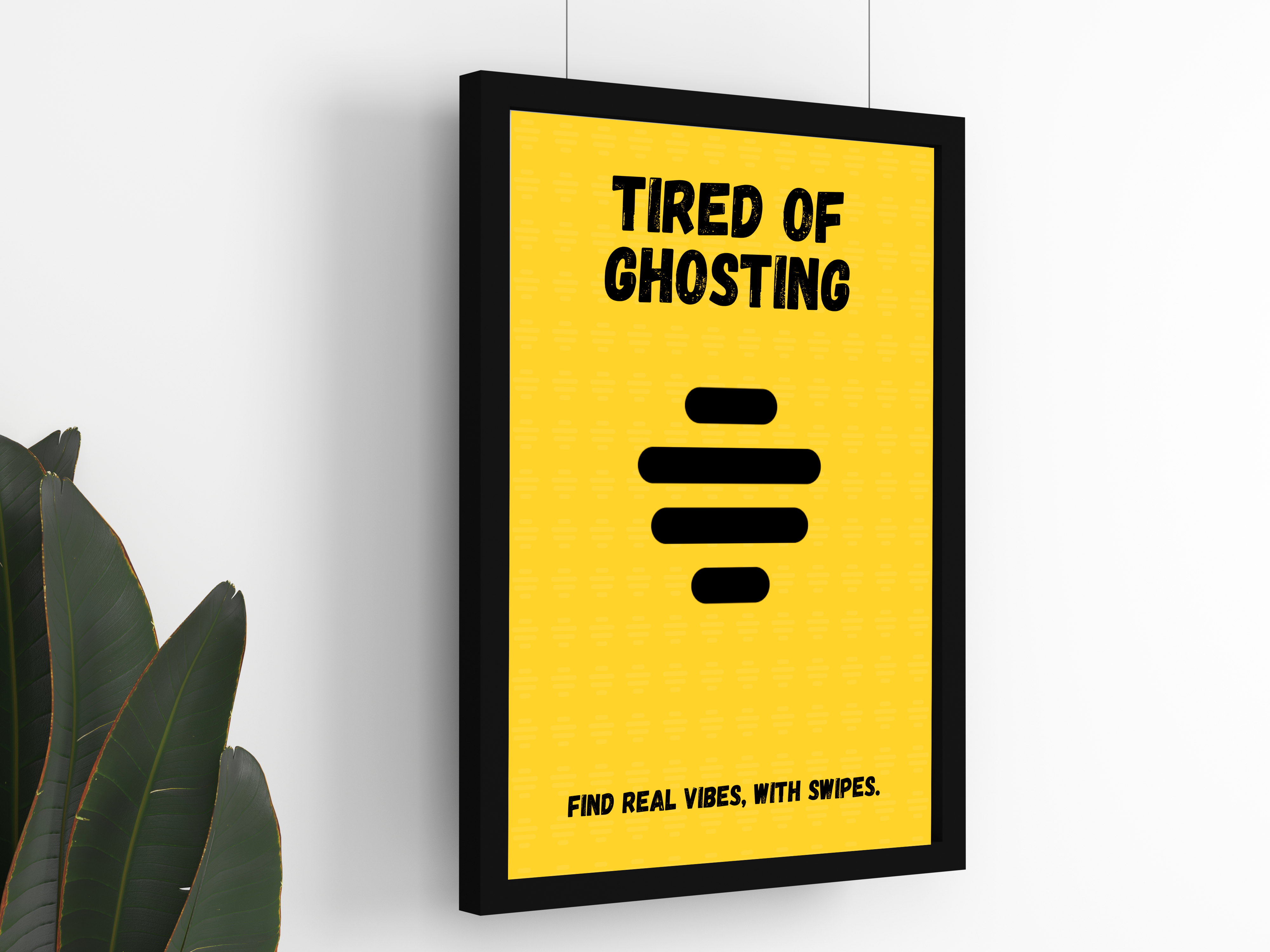 "BUMBLE SWIPE, MATCH & CHAT" – Fun Dating Poster for Singles