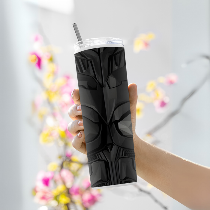 "BATMAN'S SUIT" Tumbler with Metal Straw