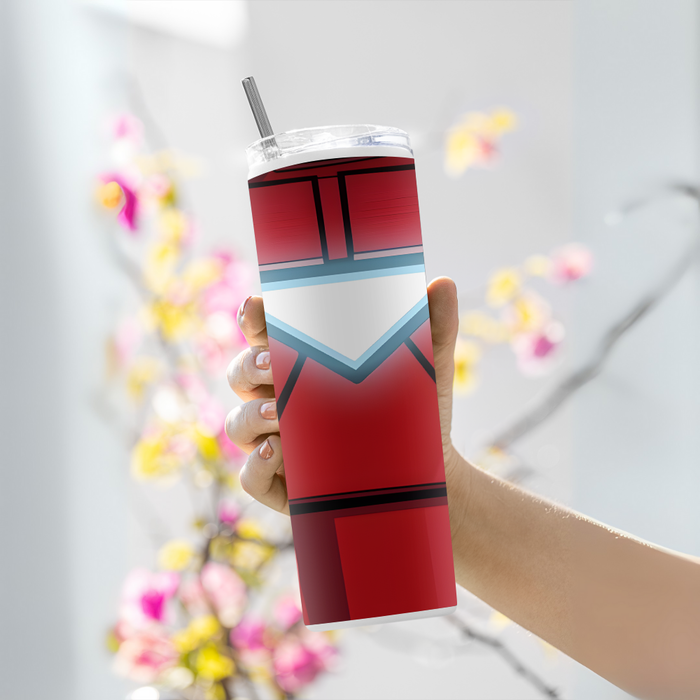 " IRONMAN'S SUIT" Tumbler with Metal Straw