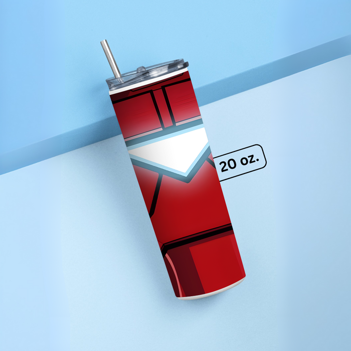 " IRONMAN'S SUIT" Tumbler with Metal Straw