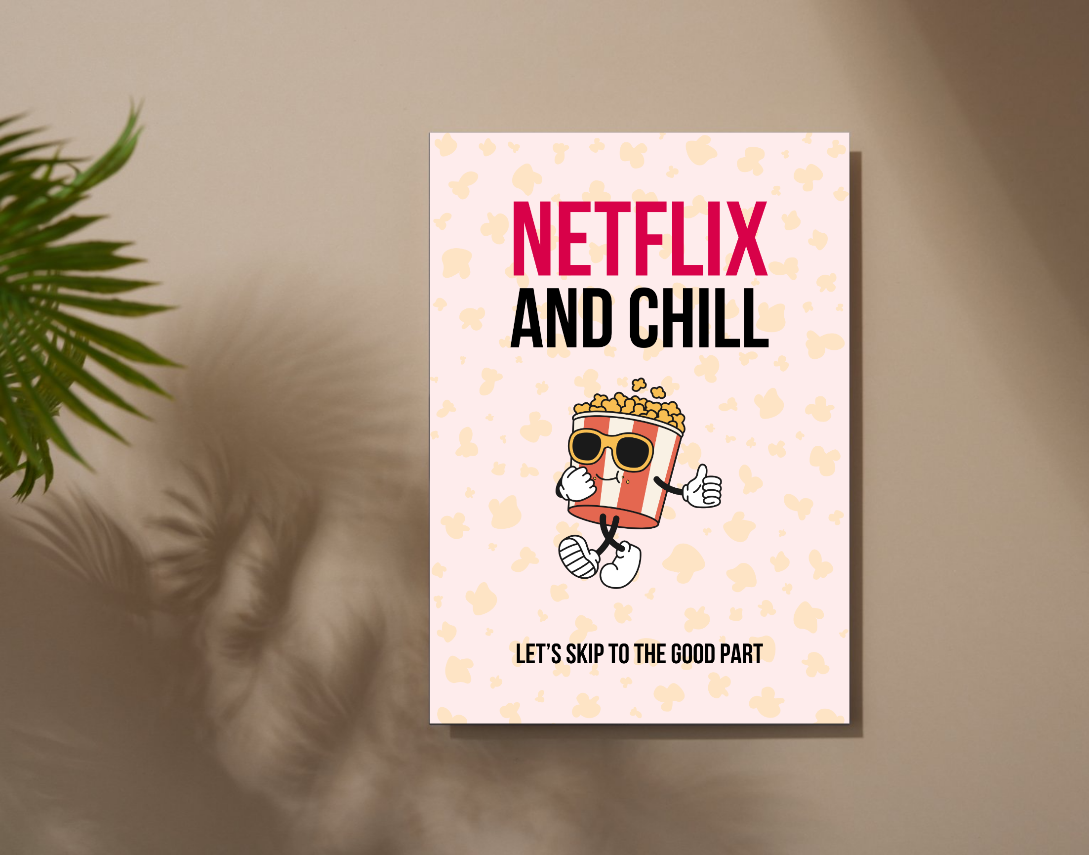 "LET'S SKIP TO THEE GOOD PART:NETFLIX & CHILL"- Shiny & Sturdy Metallic Poster Art That Pops & Sticks (Literally!)