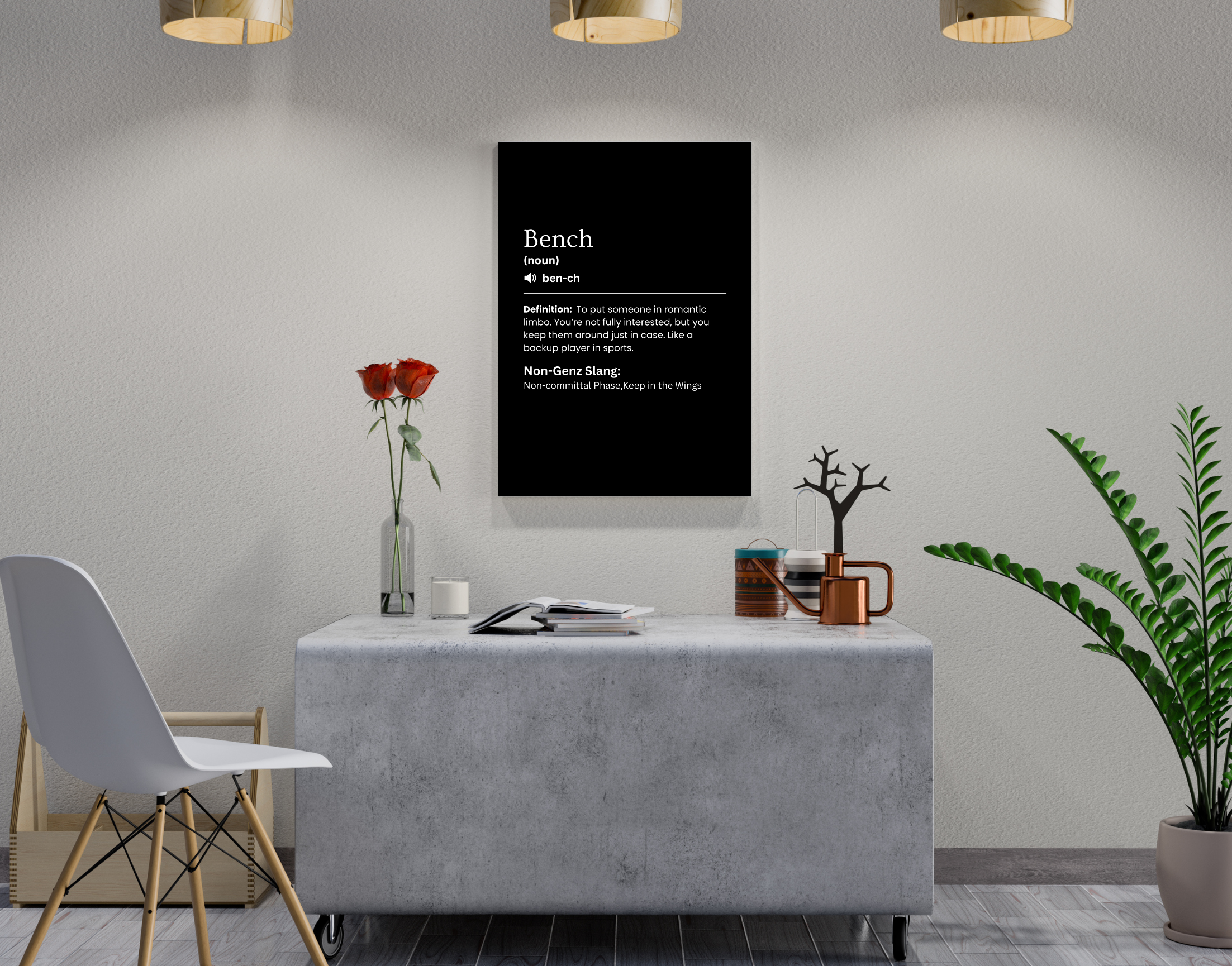 "BENCH-THE SLANG OF NEW GEN"- Shiny & Sturdy Metallic Poster Art That Pops & Sticks (Literally!)