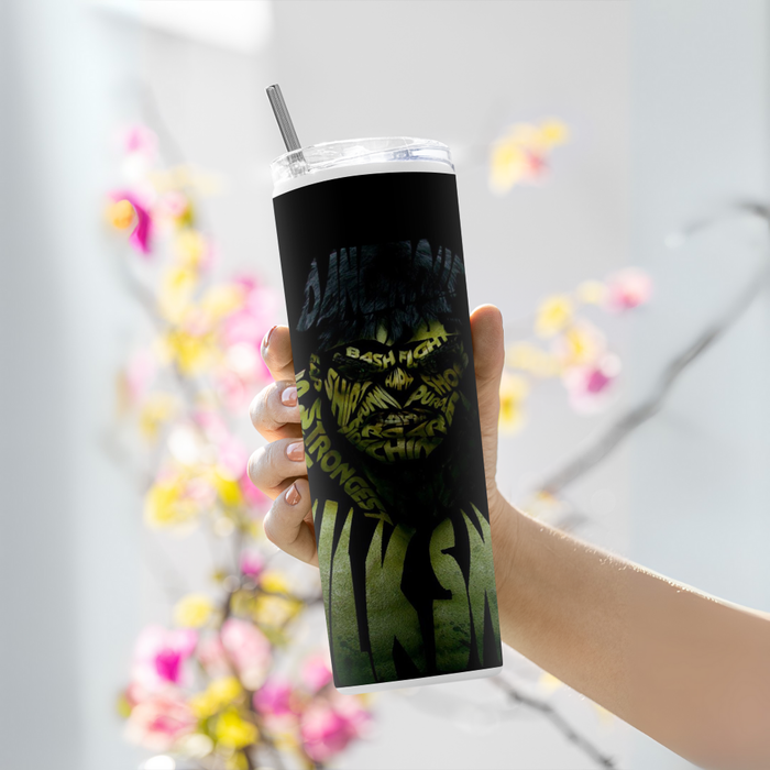 "STUPID BANNER" Tumbler with Metal Straw