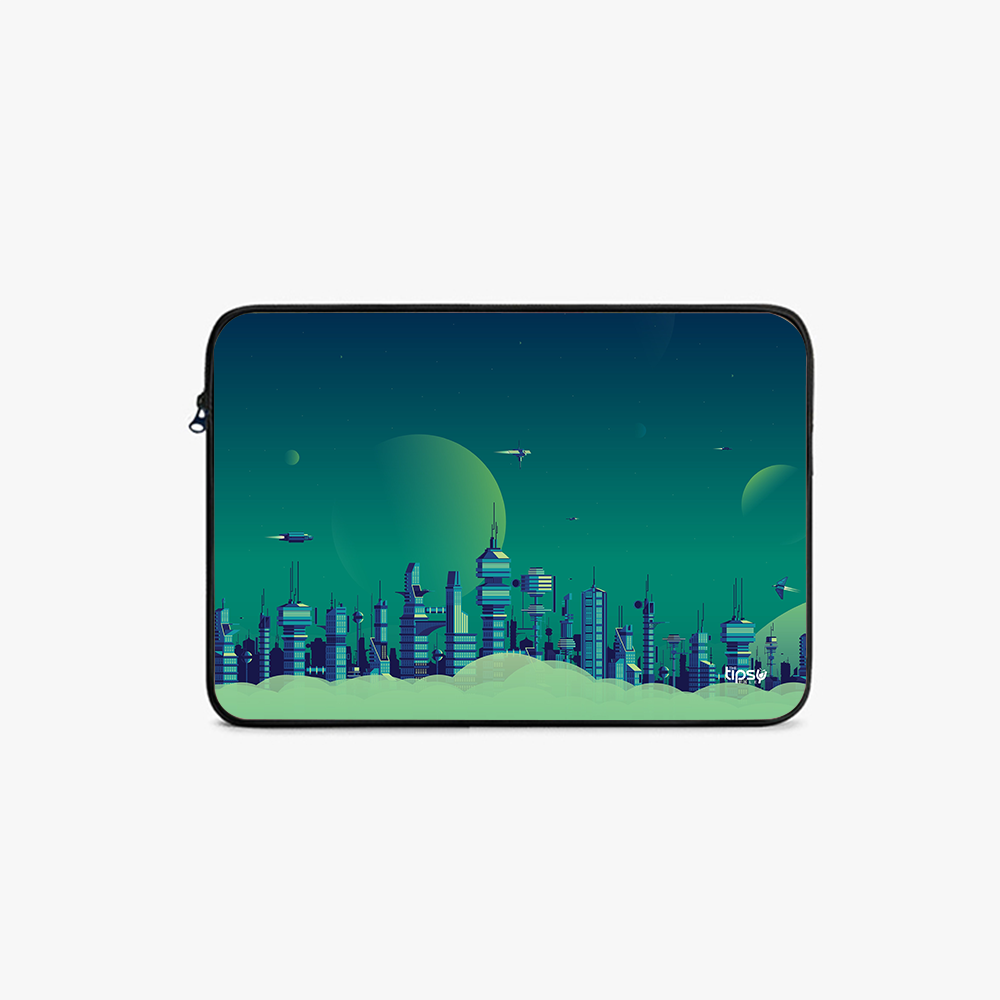 "FUTURE CITY" Laptop Sleeves:Bold Modern Design for Every Size