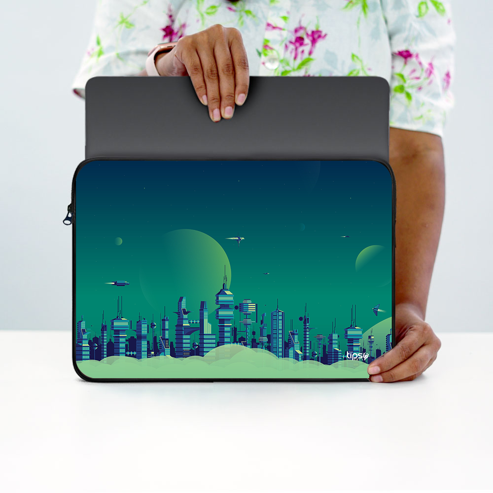 "FUTURE CITY" Laptop Sleeves:Bold Modern Design for Every Size