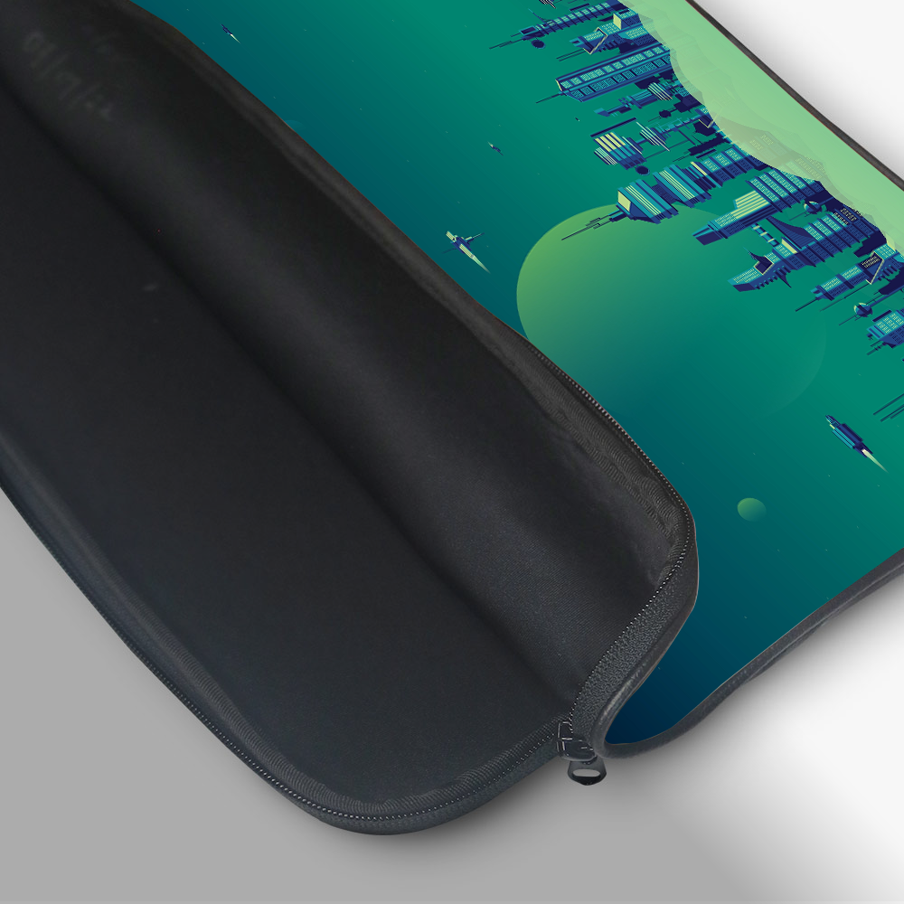 "FUTURE CITY" Laptop Sleeves:Bold Modern Design for Every Size