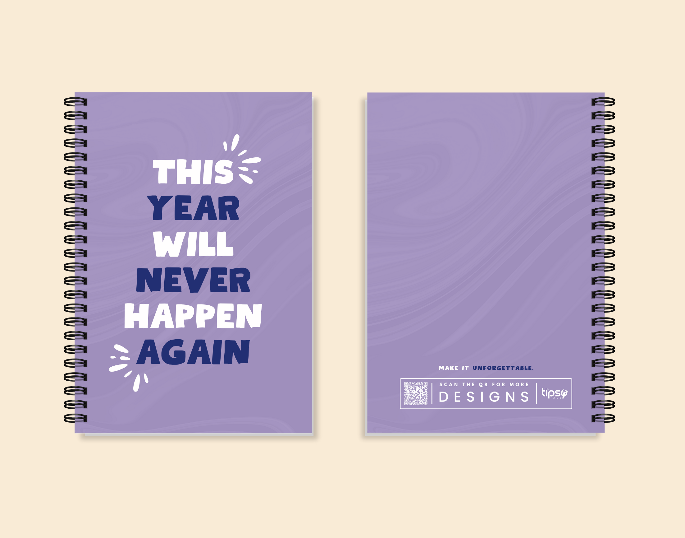 "THIS YEAR WILL NEVER HAPPEN AGAIN" – Elegant & Inspiring Diary for Daily Reflection