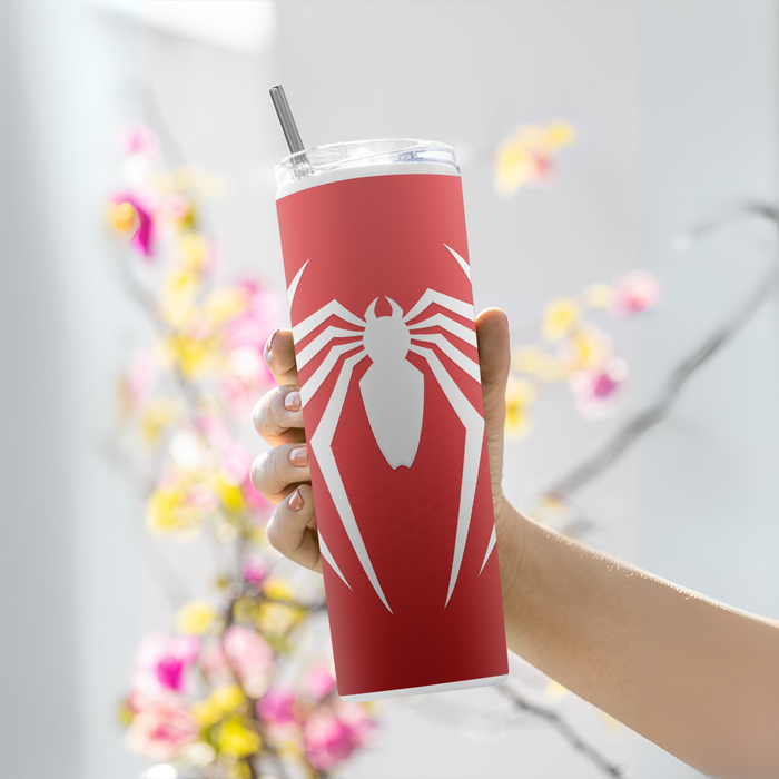 "SPIDERMAN SYMBOL" Tumbler with Metal Straw