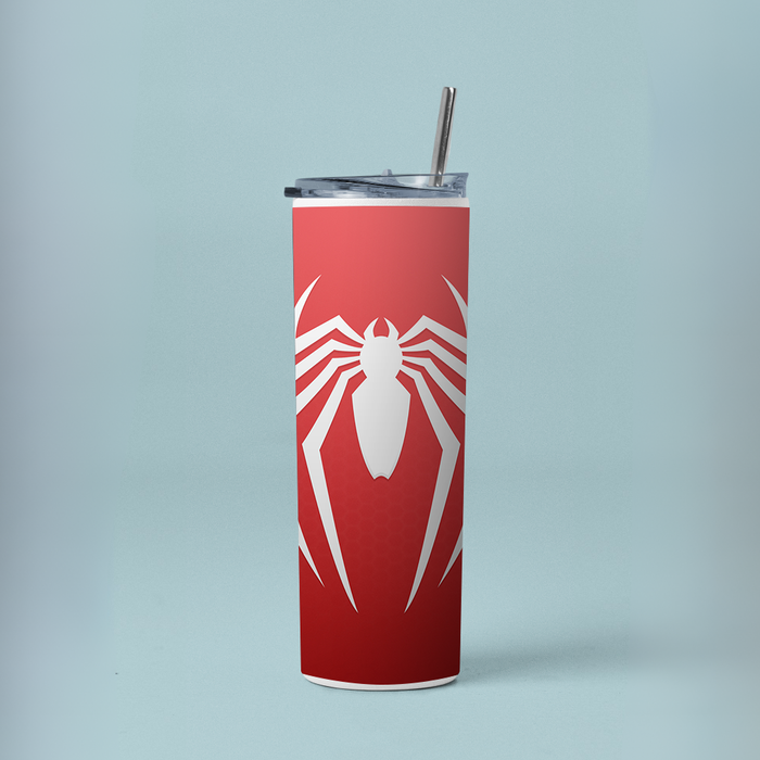 "SPIDERMAN SYMBOL" Tumbler with Metal Straw