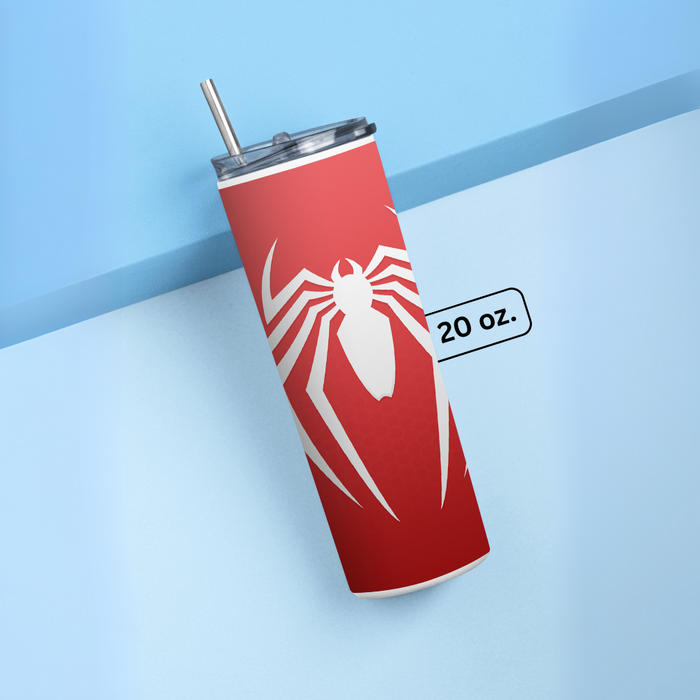 "SPIDERMAN SYMBOL" Tumbler with Metal Straw