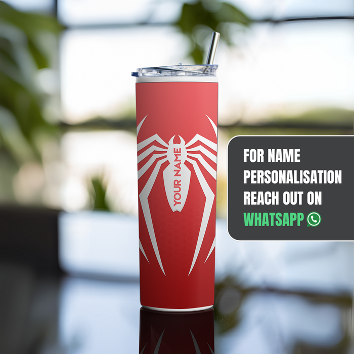 "SPIDERMAN SYMBOL" Tumbler with Metal Straw