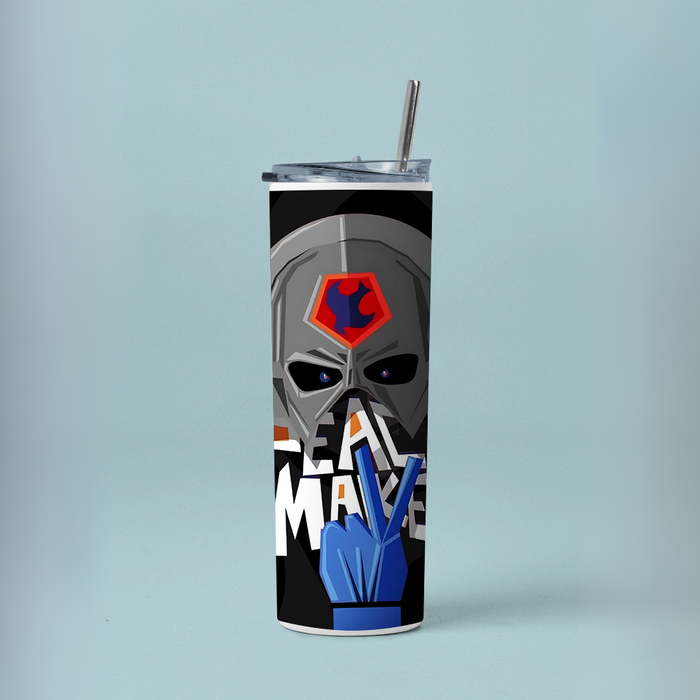 "PEACEMAKER DC" Tumbler with Metal Straw