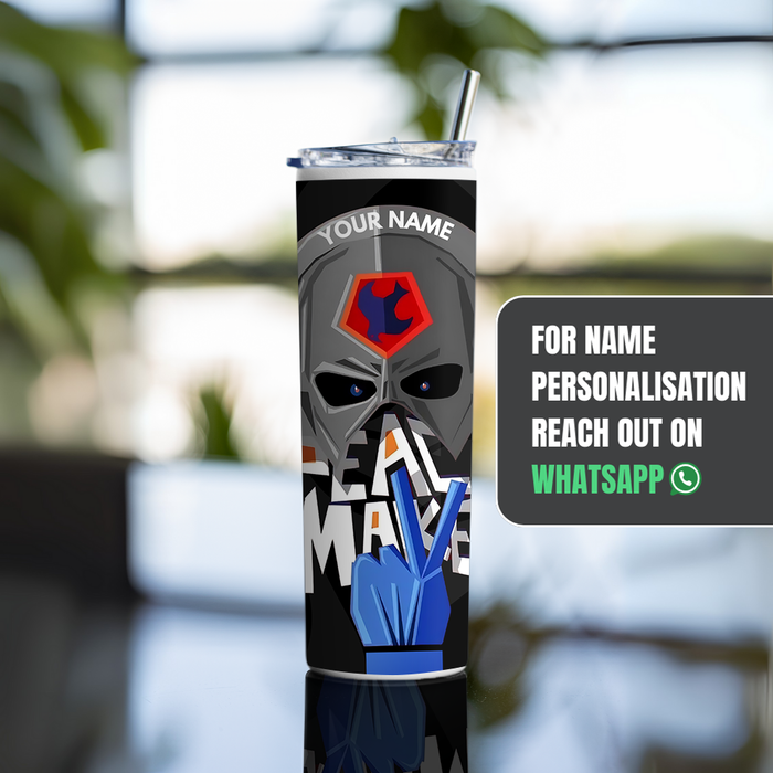 "PEACEMAKER DC" Tumbler with Metal Straw