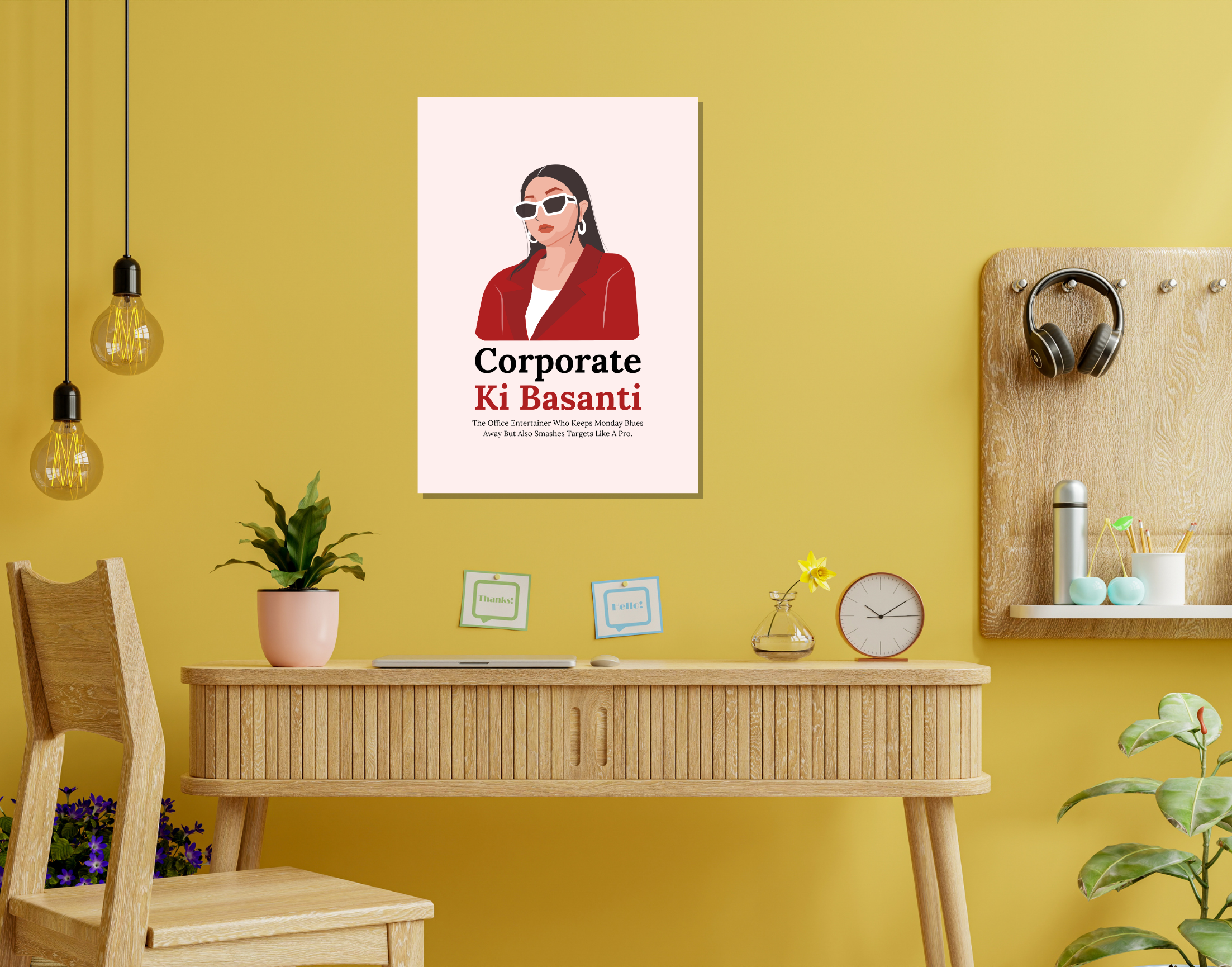 "CORPORATE KI BASANTI- Corporate edition"- Shiny & Sturdy Metallic Poster Art That Pops & Sticks (Literally!)