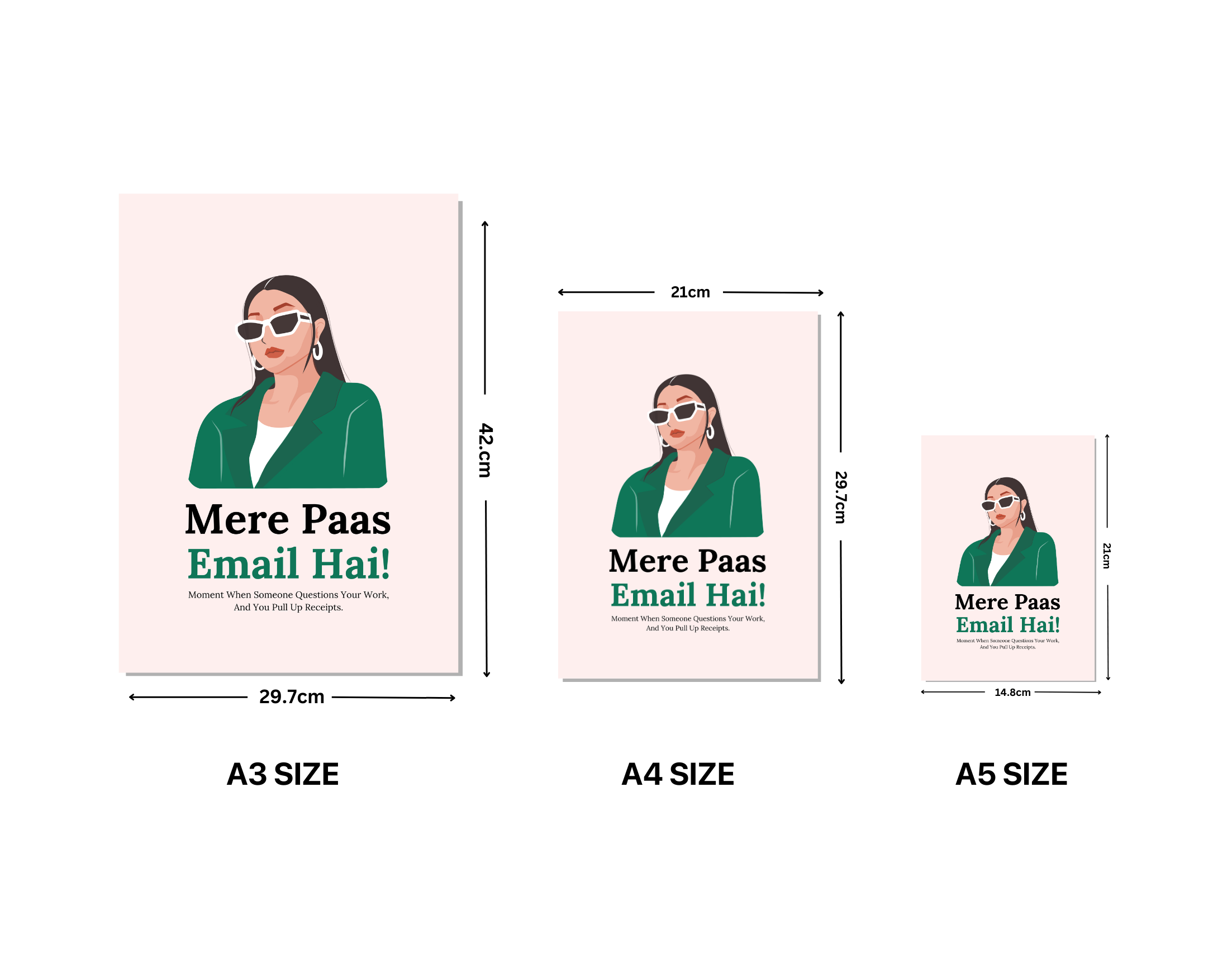 "MERE PAAS EMAIL HAI!-Corporate Edition"- Shiny & Sturdy Metallic Poster Art That Pops & Sticks (Literally!)