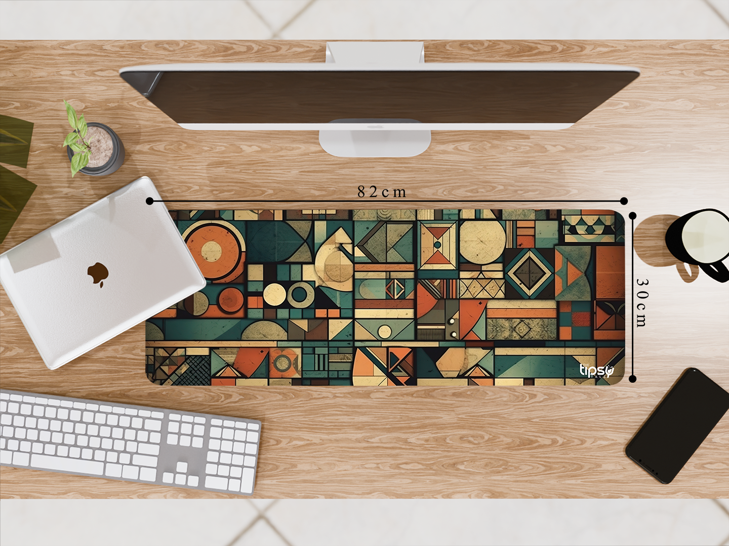 "Geometric Aesthetic" Gaming Mousepad Elevate Your Gaming Experience
