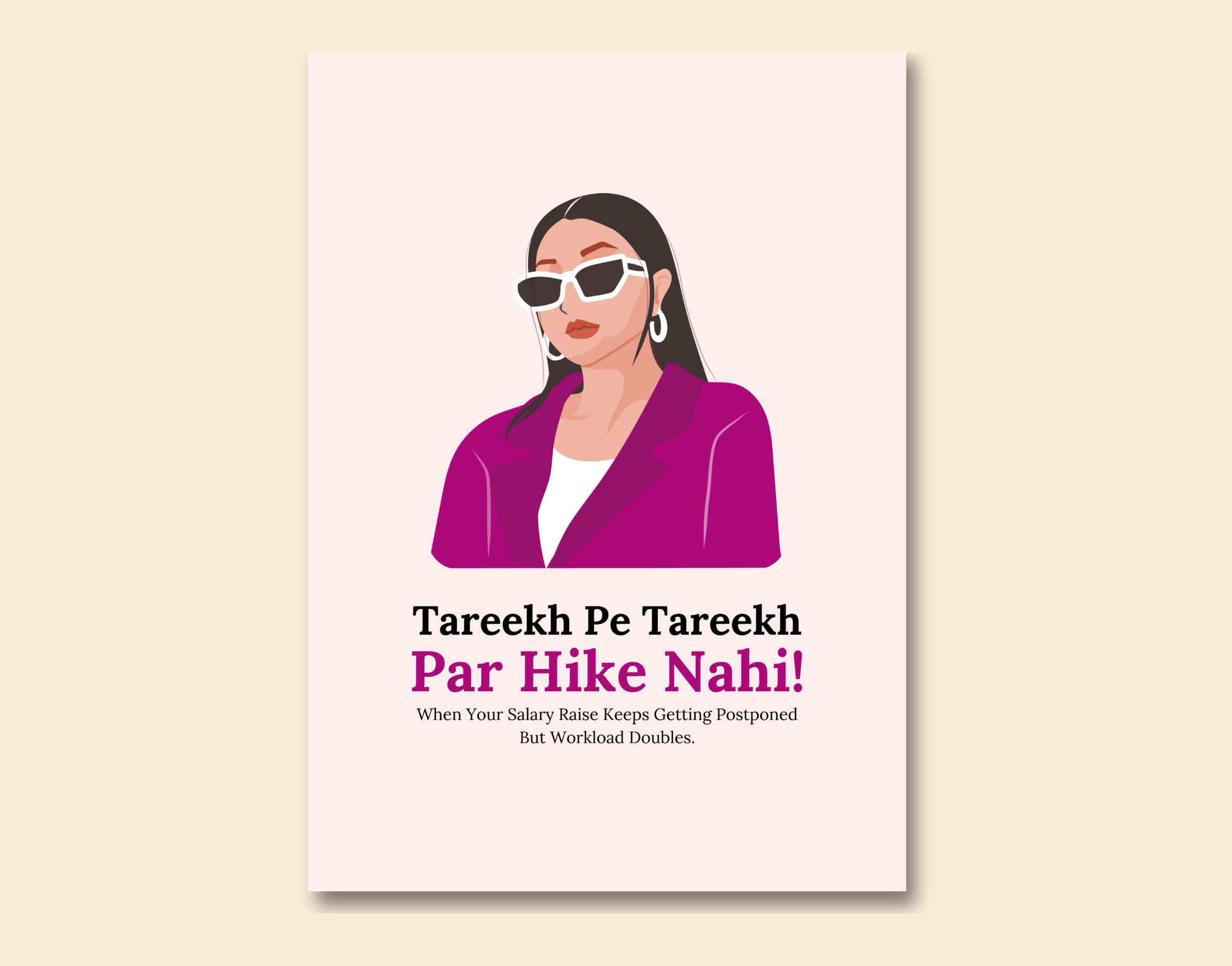 "TAREEKH PE TAREEKH PAR HIKE NAHI-Corporate Edition"- Shiny & Sturdy Metallic Poster Art That Pops & Sticks (Literally!)