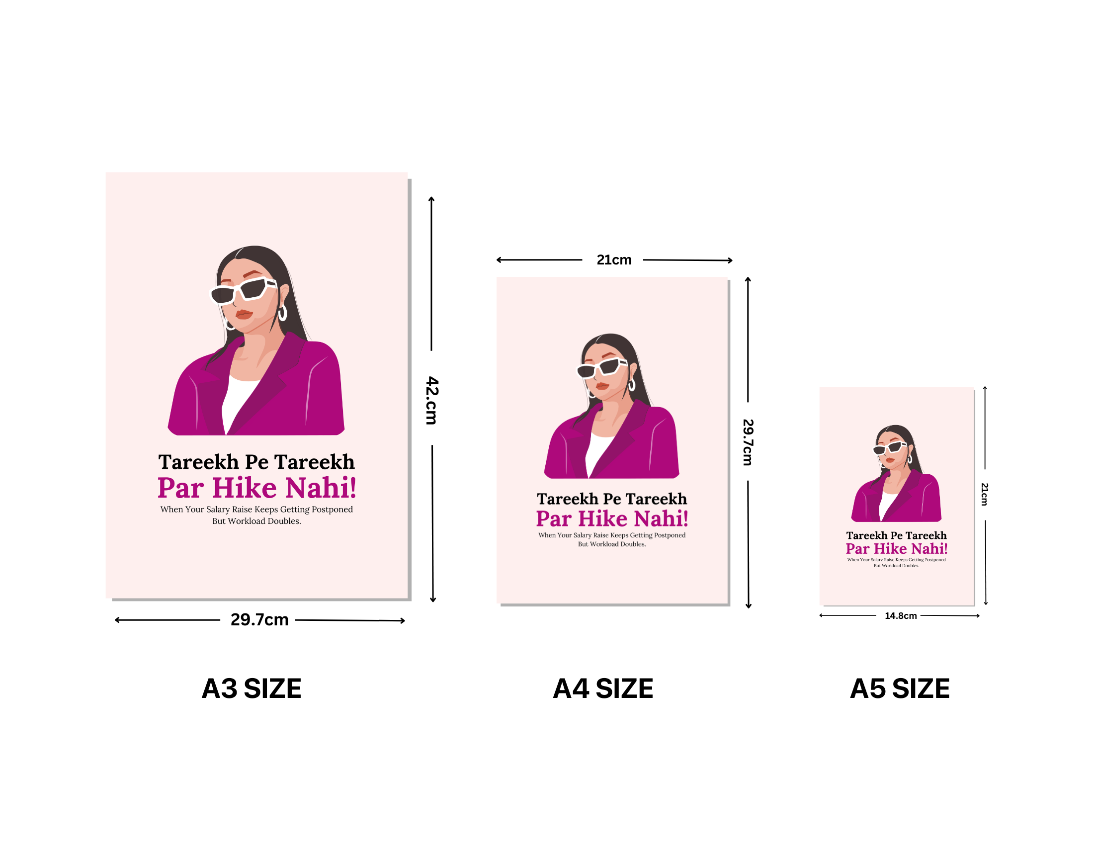 "TAREEKH PE TAREEKH PAR HIKE NAHI-Corporate Edition"- Shiny & Sturdy Metallic Poster Art That Pops & Sticks (Literally!)