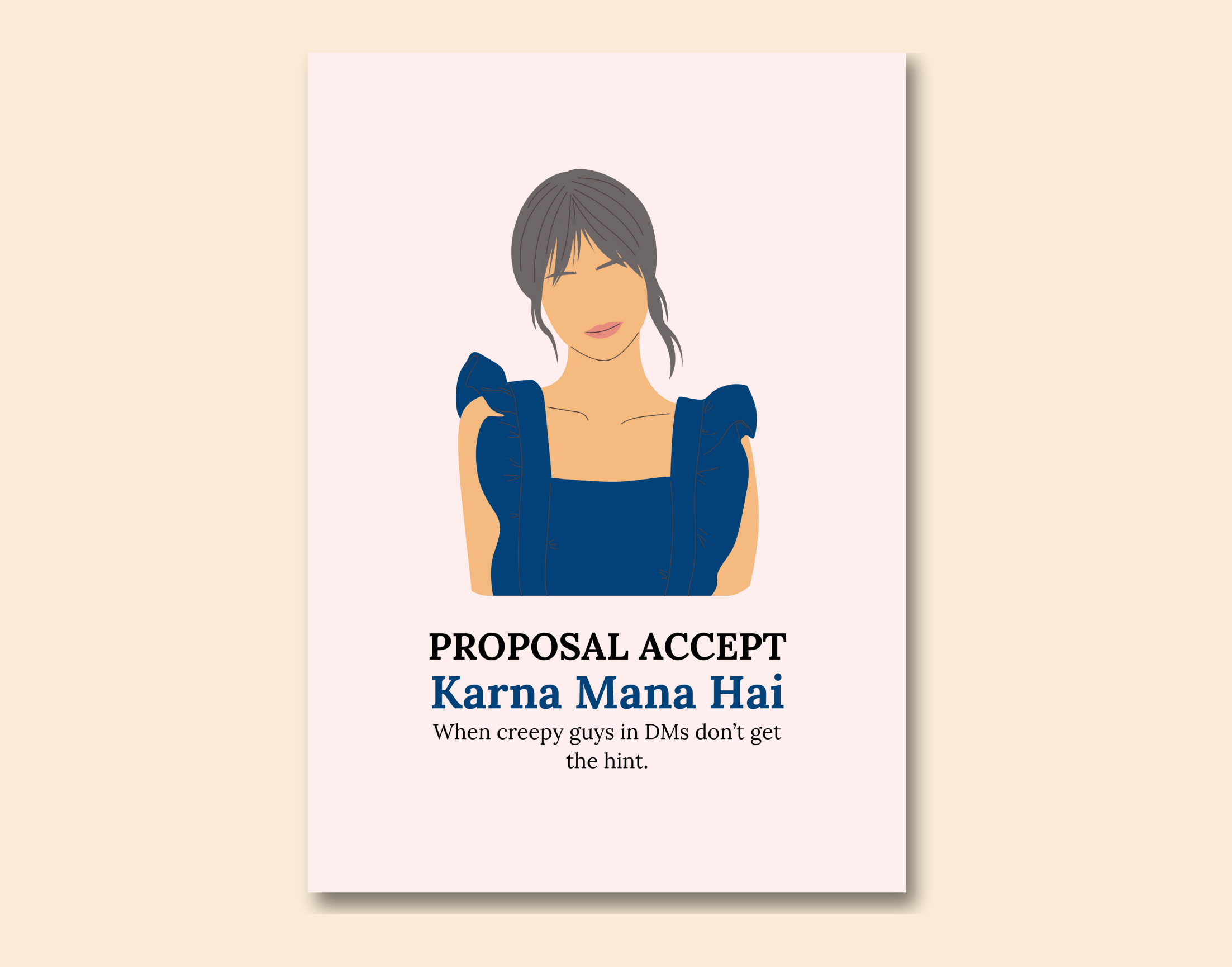 "PROPOSAL ACCEPT KARNA MANA HA-Lover Edition"- Shiny & Sturdy Metallic Poster Art That Pops & Sticks (Literally!)