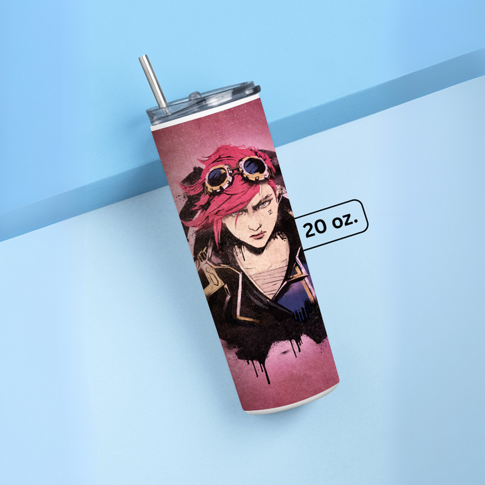 "VI - GRAFFITI" Tumbler with Metal Straw