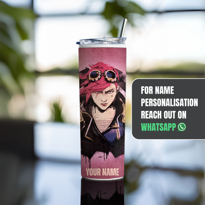 "VI - GRAFFITI" Tumbler with Metal Straw