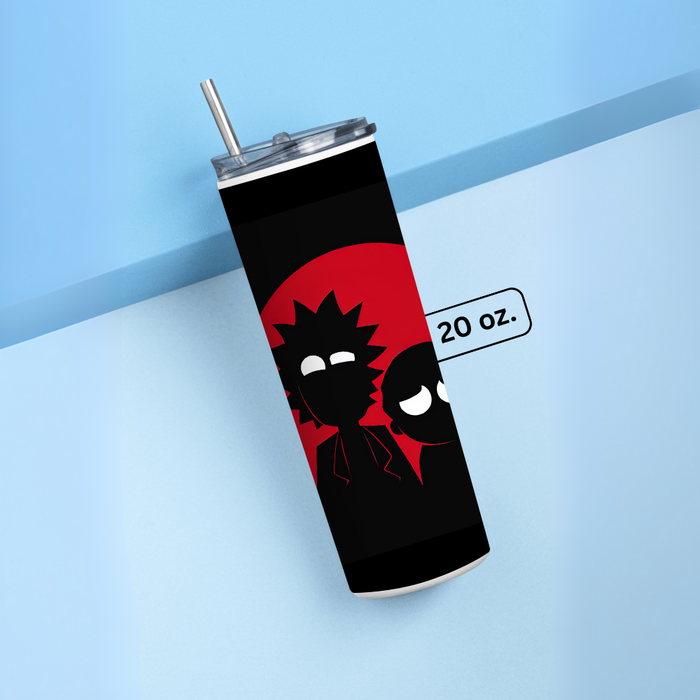"RICK & MORTY THEME" Tumbler with Metal Straw