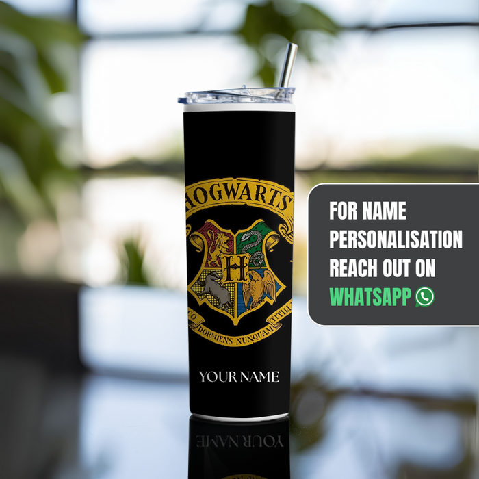 "HOGWARTS THEME EDITION" Tumbler with Metal Straw