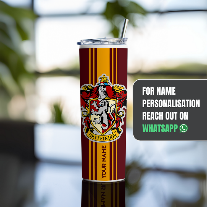"GRYFFINDOR" Tumbler with Metal Straw