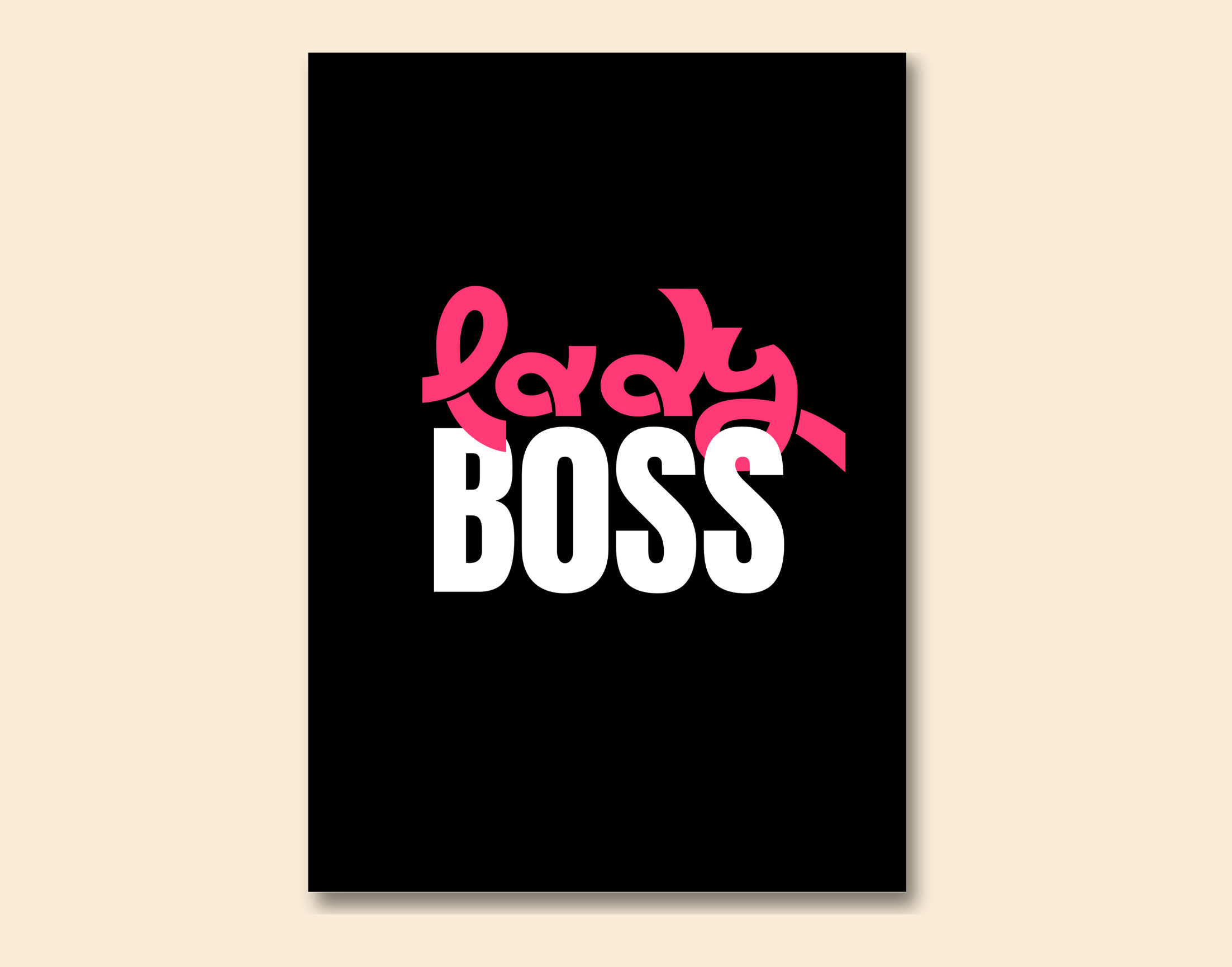 "LADY BOSS -Corporate Edition"- Shiny & Sturdy Metallic Poster Art That Pops & Sticks (Literally!)