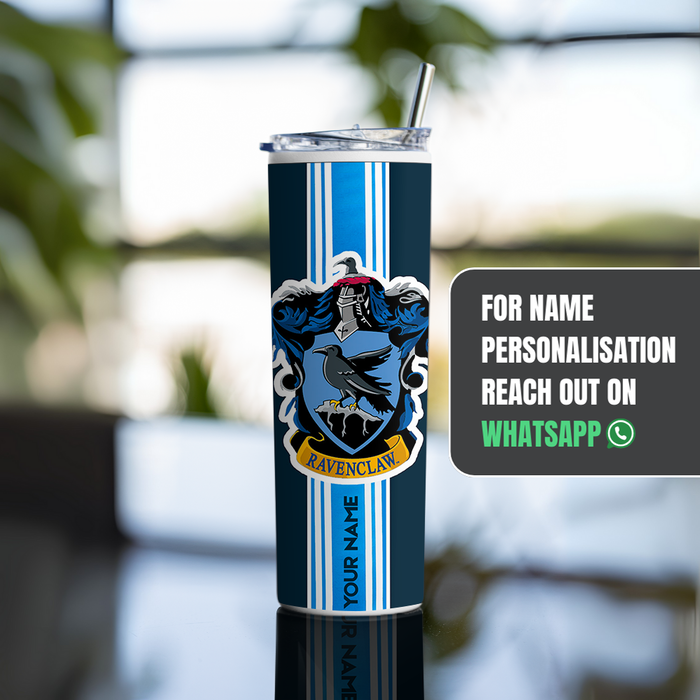 "RAVENCLAW" Tumbler with Metal Straw