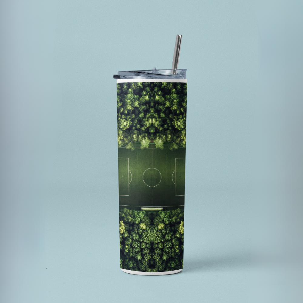 "FOOTBALL IN NATURE" Tumbler with Metal Straw