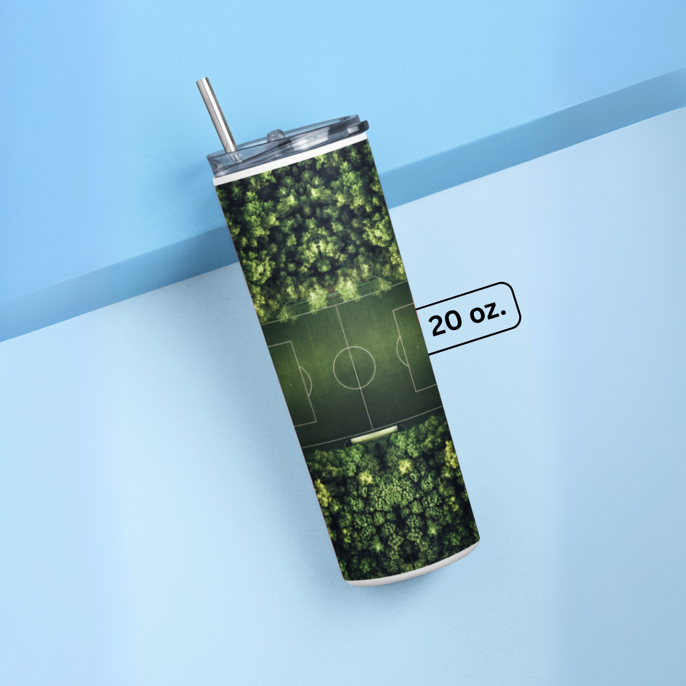 "FOOTBALL IN NATURE" Tumbler with Metal Straw