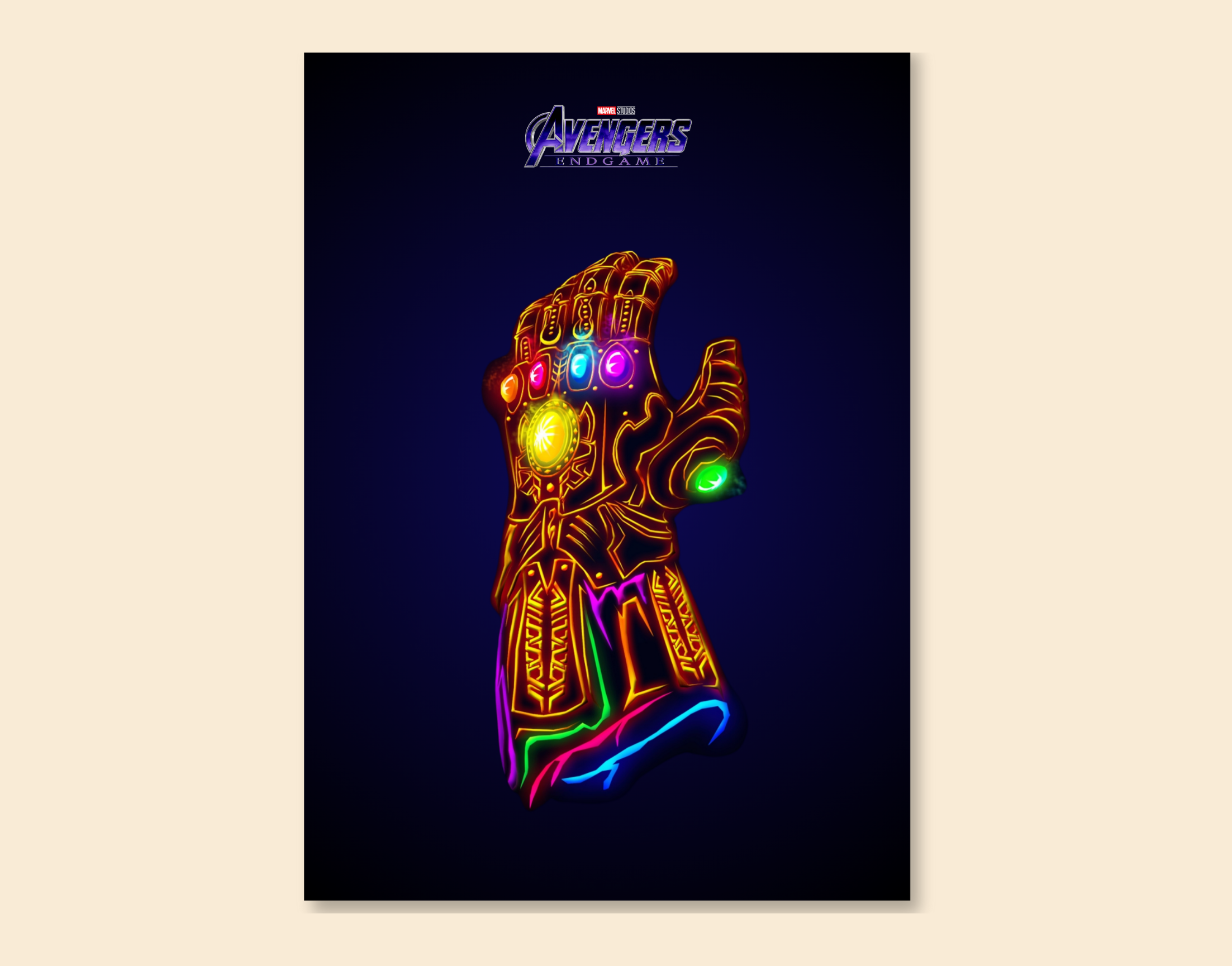 "THANOS-INFINITY STONES"- Shiny & Sturdy Metallic Poster Art That Pops & Sticks (Literally!)