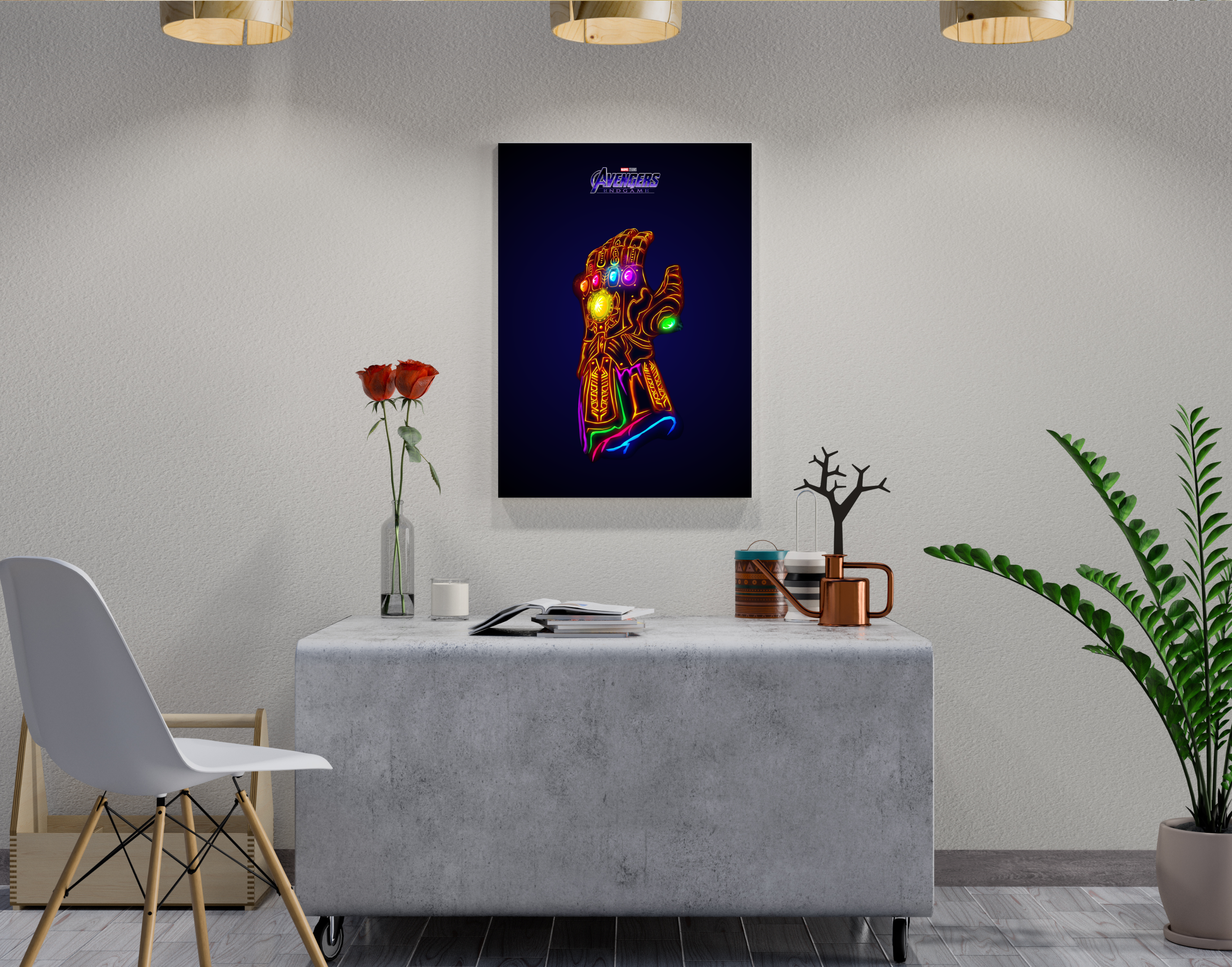 "THANOS-INFINITY STONES"- Shiny & Sturdy Metallic Poster Art That Pops & Sticks (Literally!)