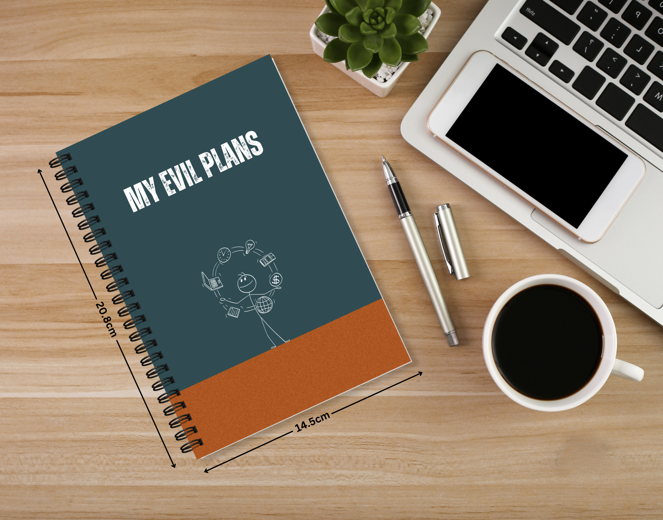 "EVIL PLAN" – Elegant & Inspiring Diary for Daily Reflection