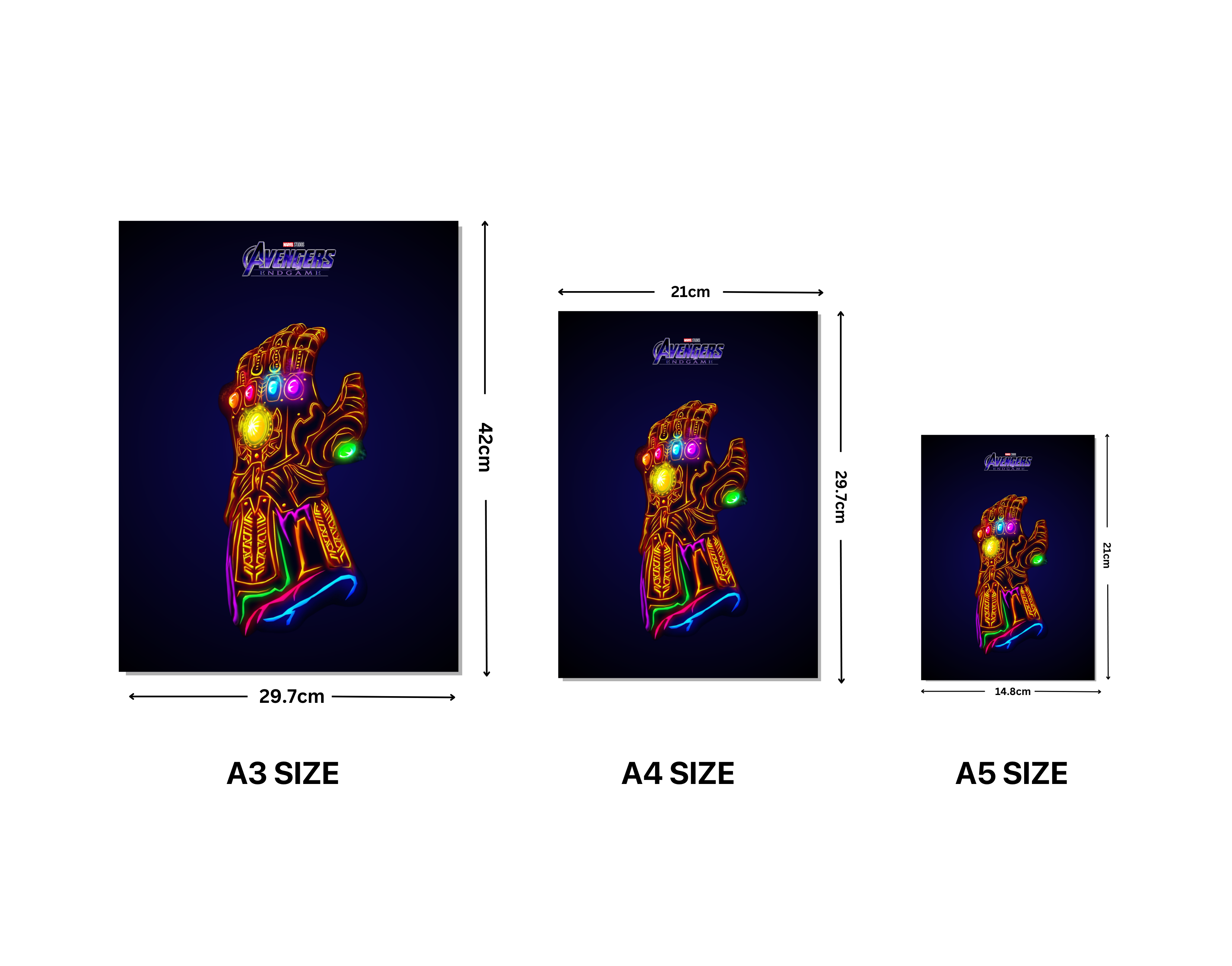 "THANOS-INFINITY STONES"- Shiny & Sturdy Metallic Poster Art That Pops & Sticks (Literally!)