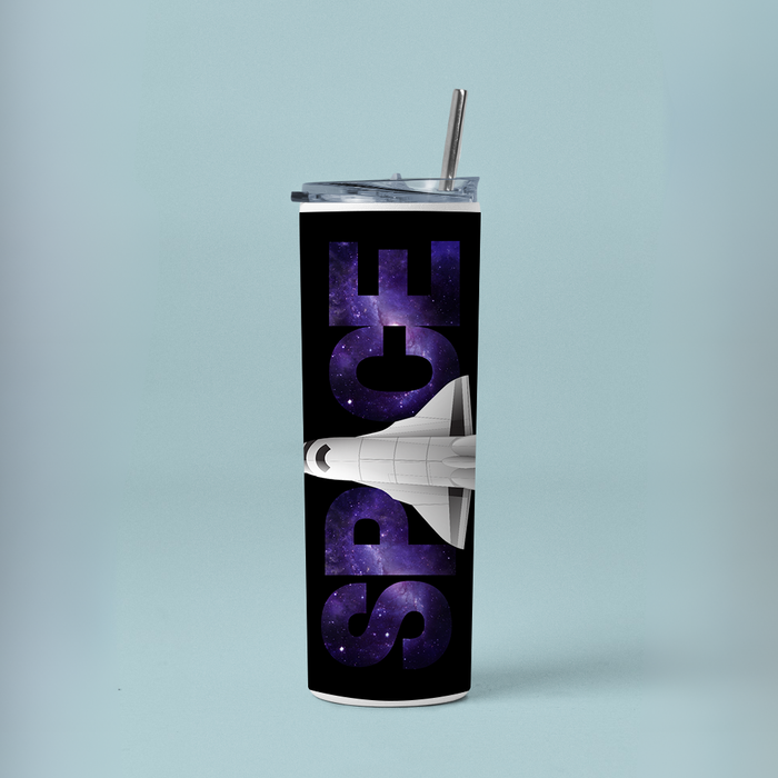 "SPACE " Tumbler with Metal Straw
