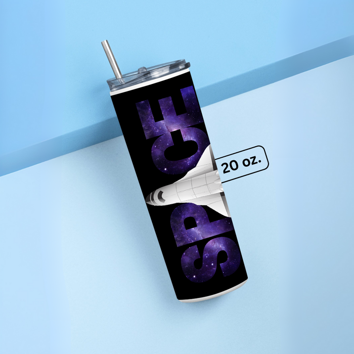 "SPACE " Tumbler with Metal Straw