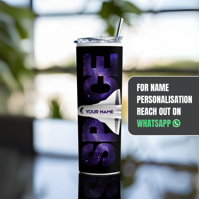 "SPACE " Tumbler with Metal Straw