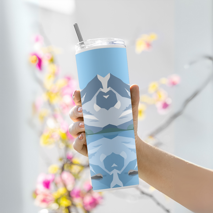 " MOUNTAIN ART- Nature" Tumbler with Metal Straw